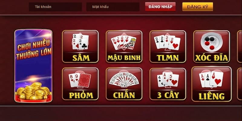 Đa dạng sản phẩm game bài đổi thưởng để hội viên lựa chọn