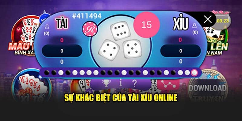 Sự khác biệt của tài xỉu online